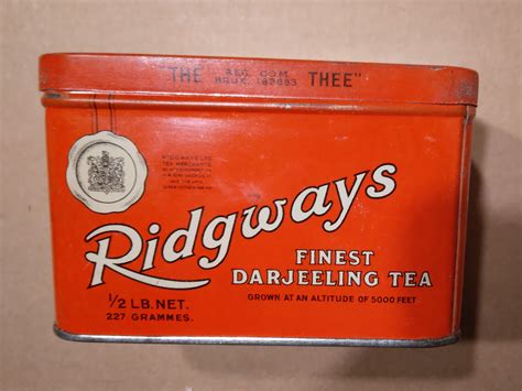 famous tea in red metal box|Tin Tea Box Vintage Famous Red Tea Box Ridgways .